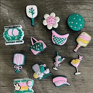 JIBBITZ  New! PICKLEBALL. Set of 13. Fits Crocs & similar.